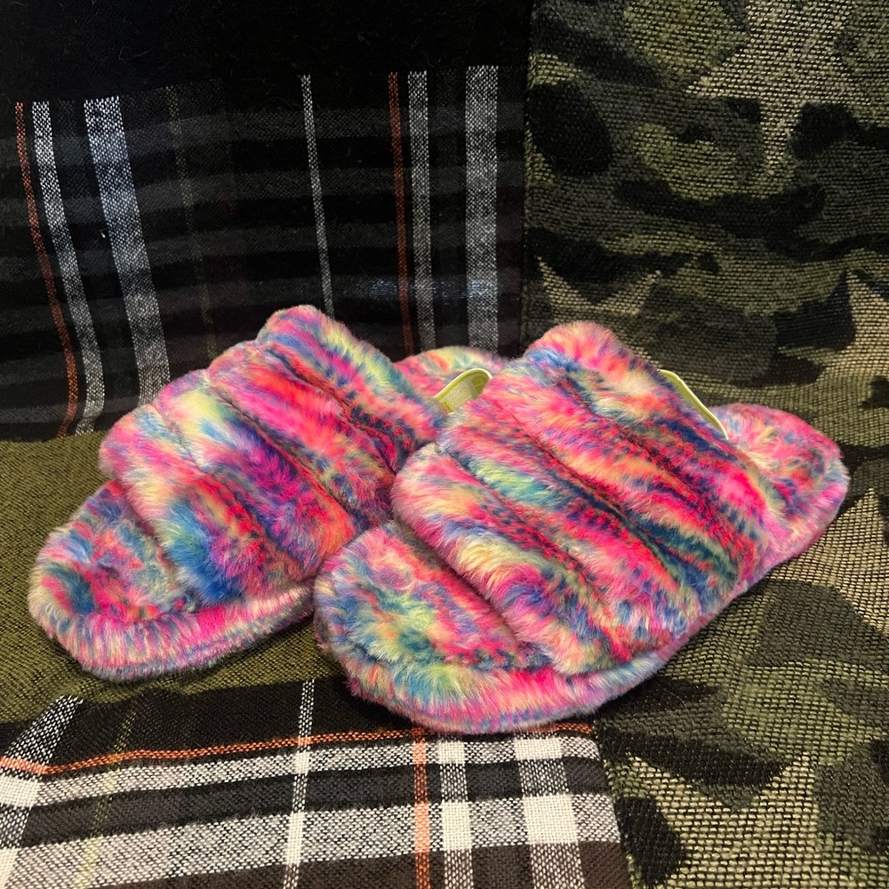 Ugg Colorful Furry Slippers